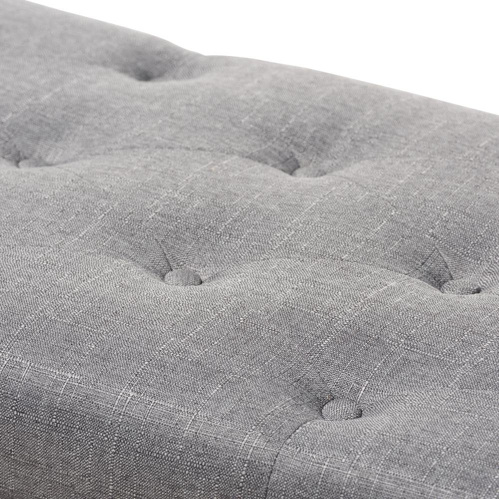 Michaela Modern and Contemporary Grey Fabric Upholstered Storage Ottoman