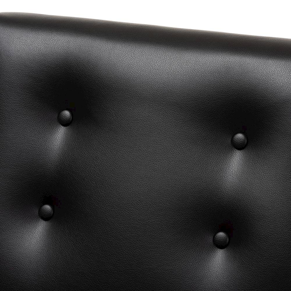 Leather Upholstered Walnut Wood Lounge Chair