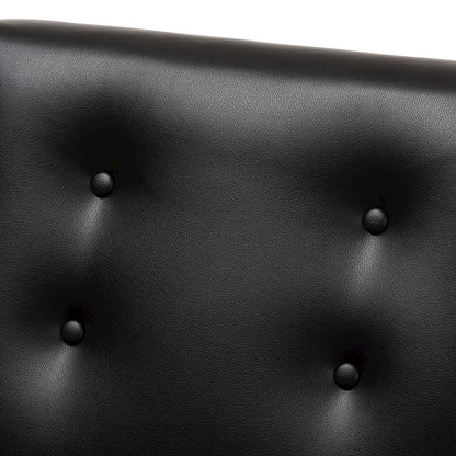 Leather Upholstered Walnut Wood Lounge Chair