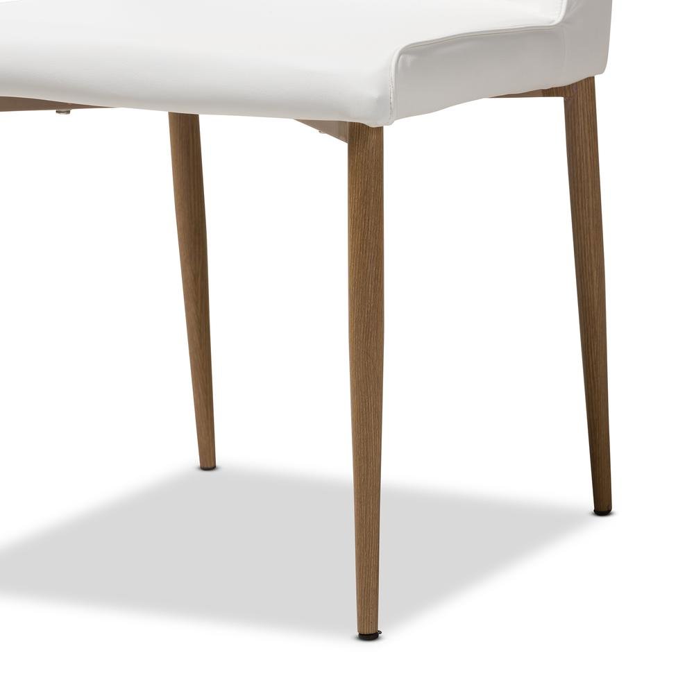 White Faux Leather Upholstered Dining Chair (Set of 4)