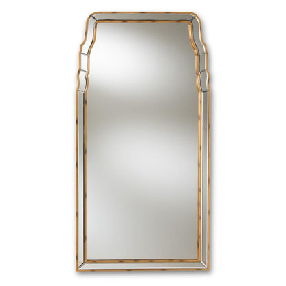 Queen Anne Style Antique Gold Finished Accent Wall Mirror