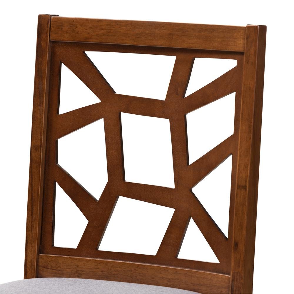 Walnut Brown Finished Dining Chair Set of 2