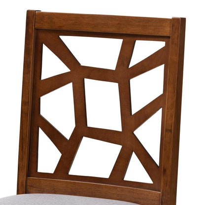 Walnut Brown Finished Dining Chair Set of 2