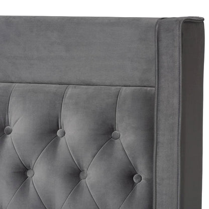 Queen Size Platform Bed with Gold-Finished Legs