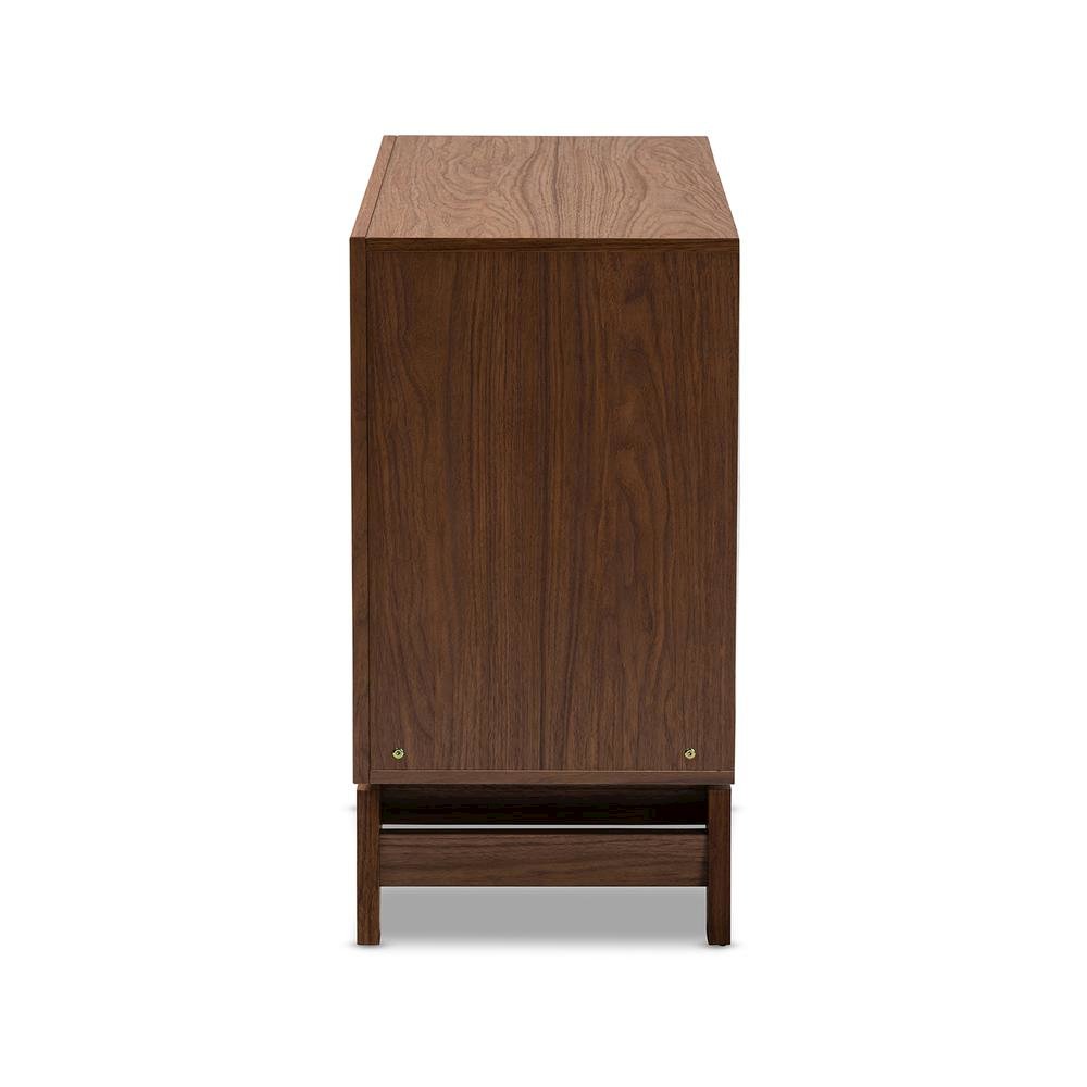 Baxton Studio Svante Mid-Century Modern Multicolor Finished Wood 6-Drawer Chest