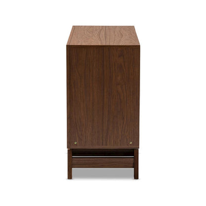 Baxton Studio Svante Mid-Century Modern Multicolor Finished Wood 6-Drawer Chest
