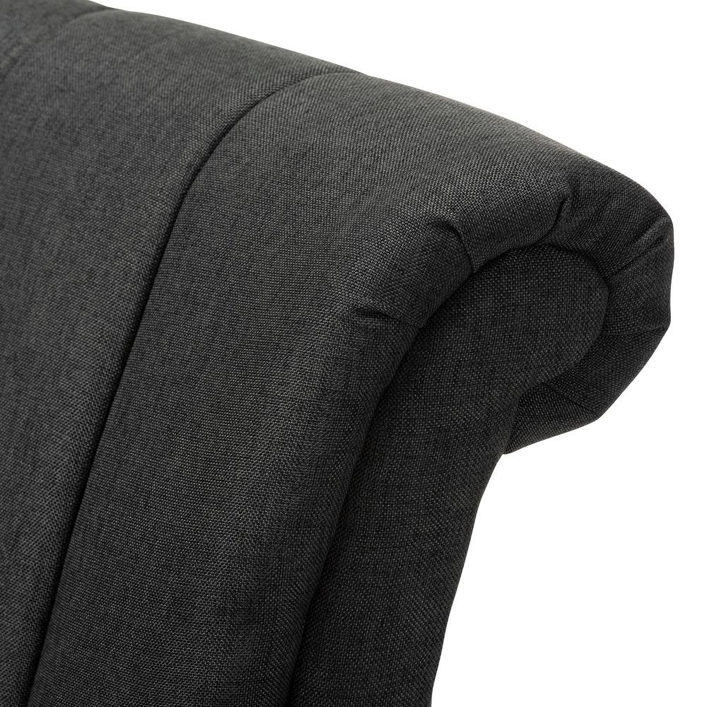 Rayner Modern and Contemporary Grey Fabric Upholstered Swivel Chair