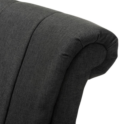 Rayner Modern and Contemporary Grey Fabric Upholstered Swivel Chair