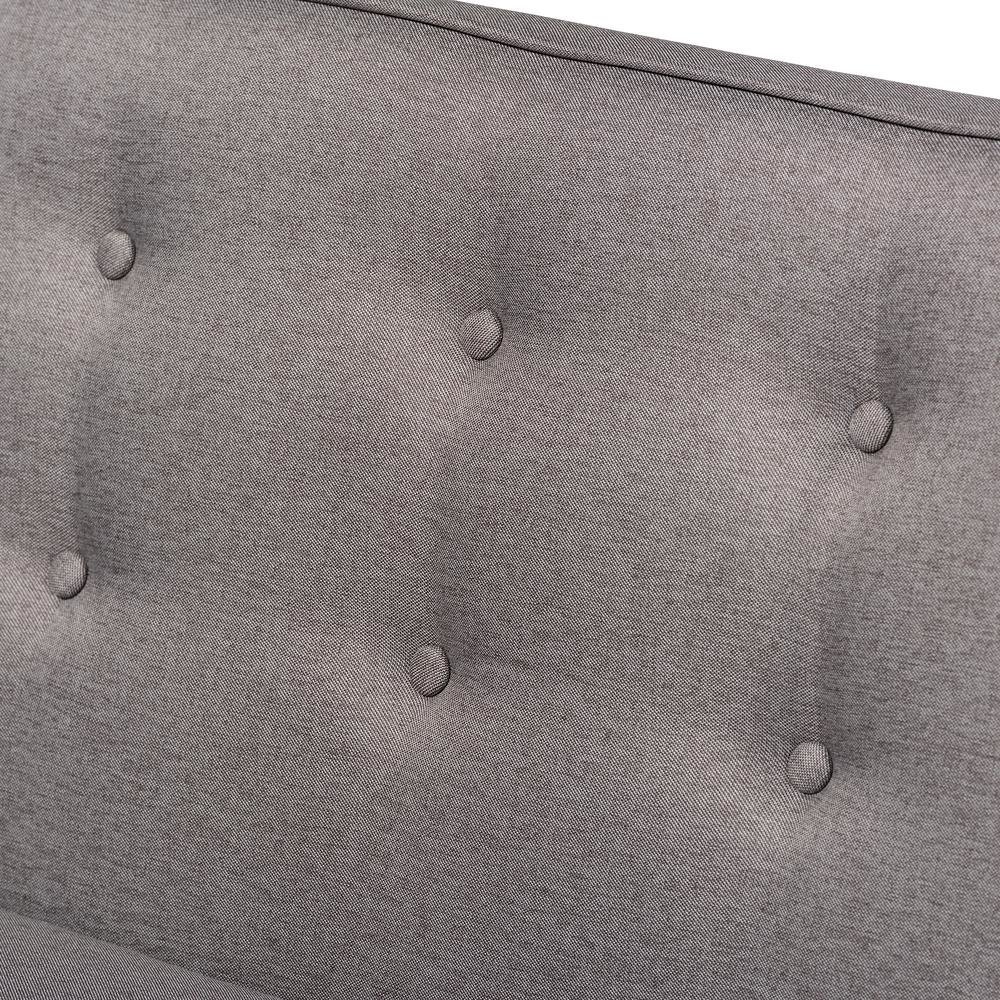 Gray Fabric Upholstered 2-Piece Wood Dining Nook Banquette Set