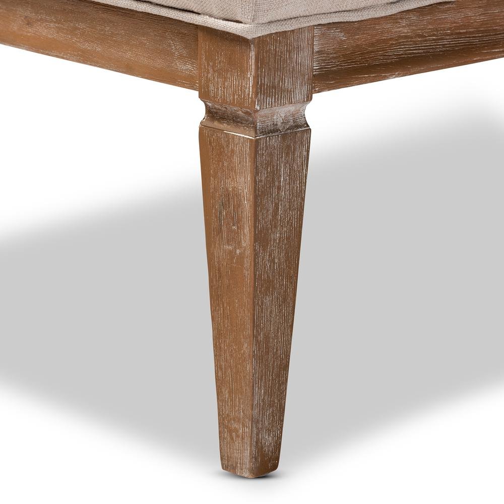 White-Washed Oak Wood Accent Barrel Chair