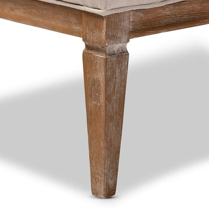 White-Washed Oak Wood Accent Barrel Chair