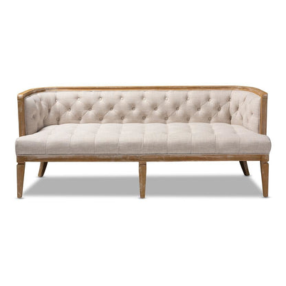 White-Washed Oak Wood Sofa