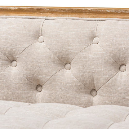 White-Washed Oak Wood Sofa