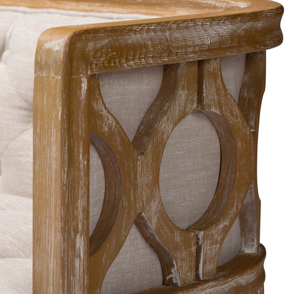 White-Washed Oak Wood Sofa