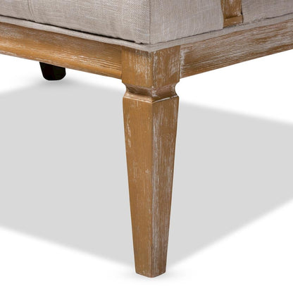 White-Washed Oak Wood Sofa