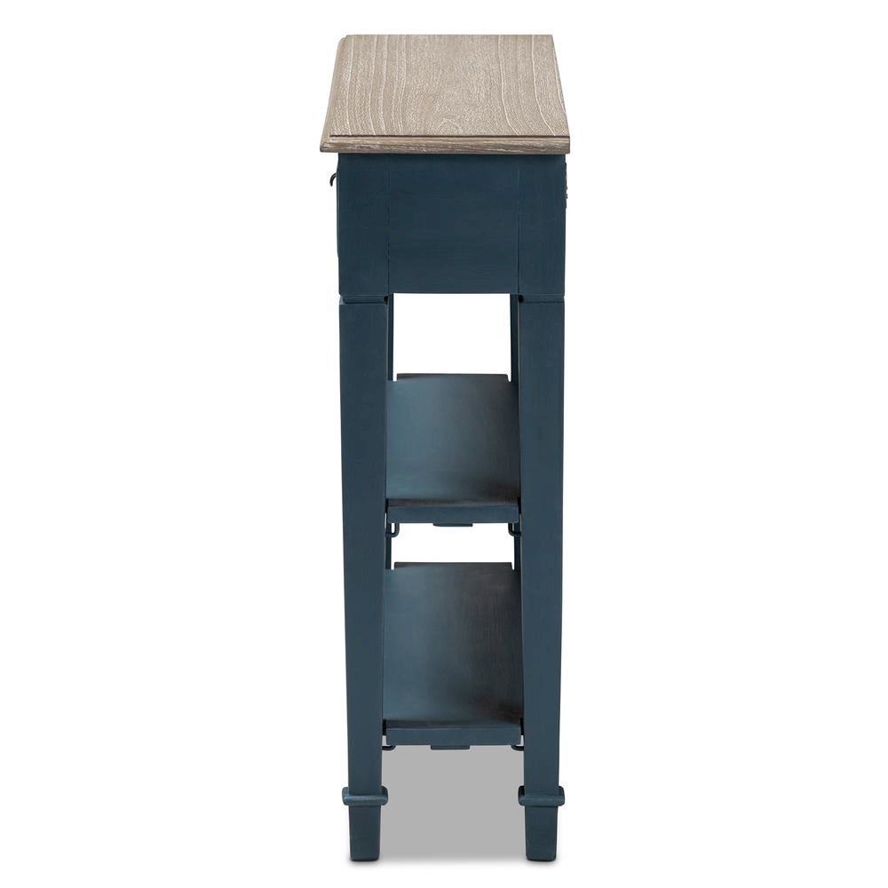 Dauphine French Provincial Blue Spruce Fiinished Wood Accent Console Table