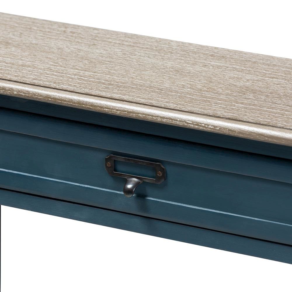 Dauphine French Provincial Blue Spruce Fiinished Wood Accent Console Table