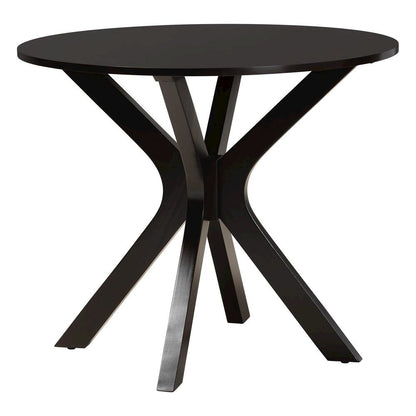 Norah Modern Sand Fabric and Dark Brown Finished Wood 5-Piece Dining Set