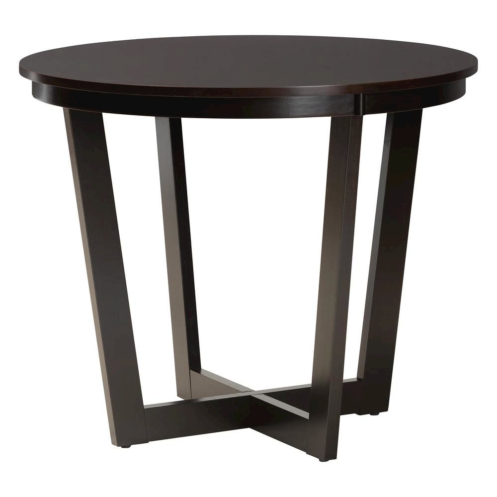 Alena Modern Sand Fabric and Dark Brown Finished Wood 5-Piece Dining Set