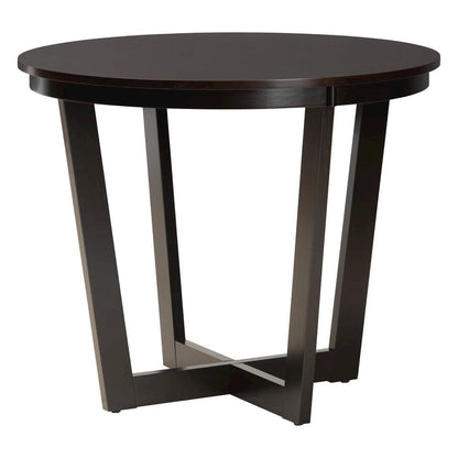 Alena Modern Sand Fabric and Dark Brown Finished Wood 5-Piece Dining Set