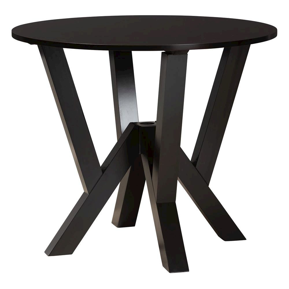 Irene Modern Sand Fabric and Dark Brown Finished Wood 5-Piece Dining Set