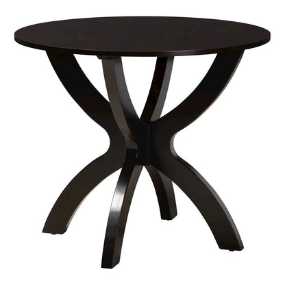 April Modern Grey Fabric and Dark Brown Finished Wood 5-Piece Dining Set