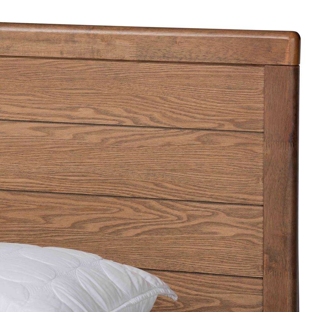 Wood King Size 4-Drawer Platform Storage Bed with Built-In Shelves