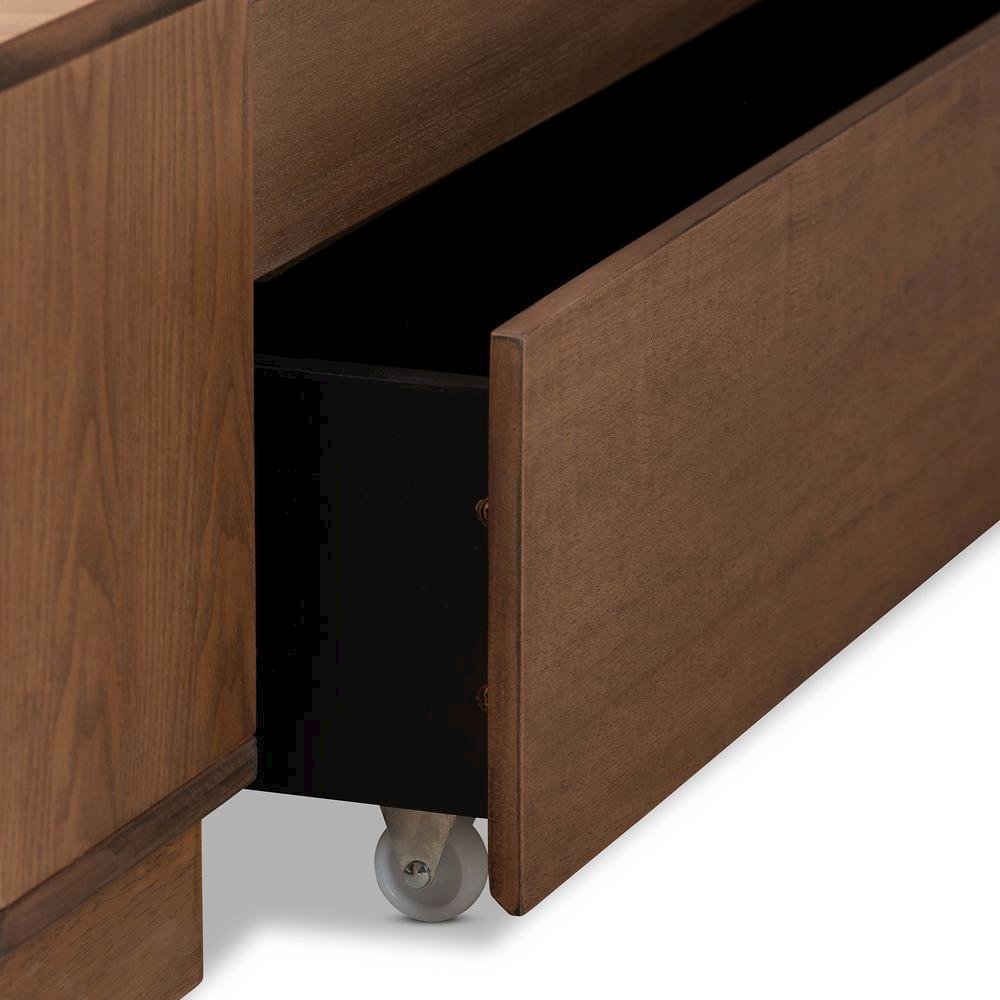 Wood King Size 4-Drawer Platform Storage Bed with Built-In Shelves
