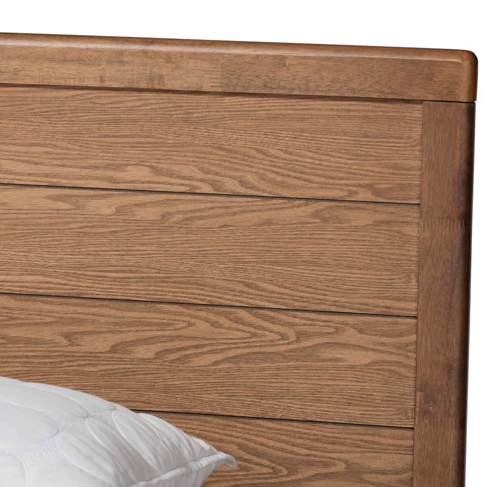 Walnut Brown Finished Wood King Size 3-Drawer Platform Storage Bed