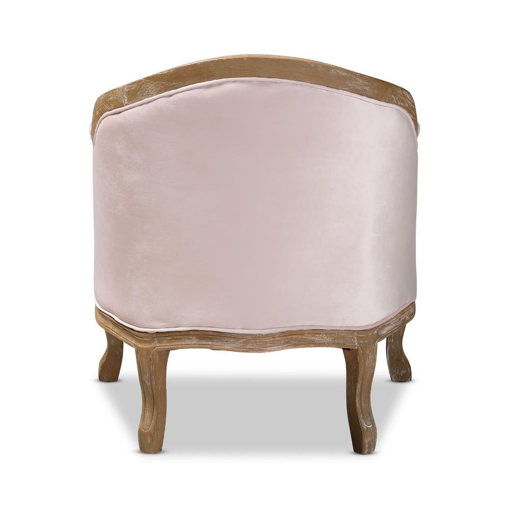 White-Washed Oak Wood Armchair