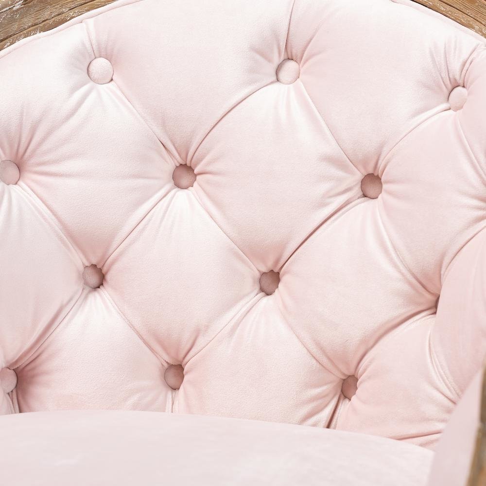 White-Washed Oak Wood Armchair