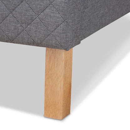 Aneta Modern and Contemporary Grey Fabric Upholstered King Size Platform Bed