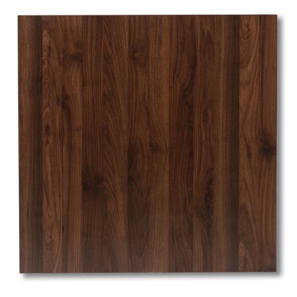 Gray Fabric Upholstered Dark Walnut-Finished 5-Piece Wood Dining Set