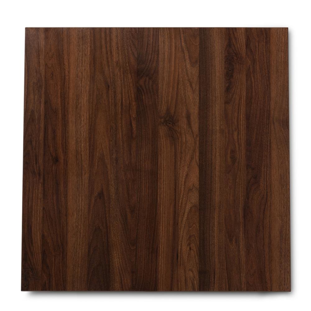 Beige Fabric Upholstered Dark Walnut-Finished 5-Piece Wood Dining Set