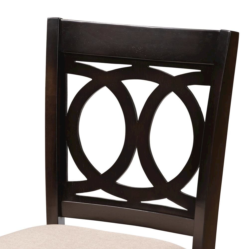 Espresso Brown Finished Wood 2-Piece Counter Height Pub Chair Set