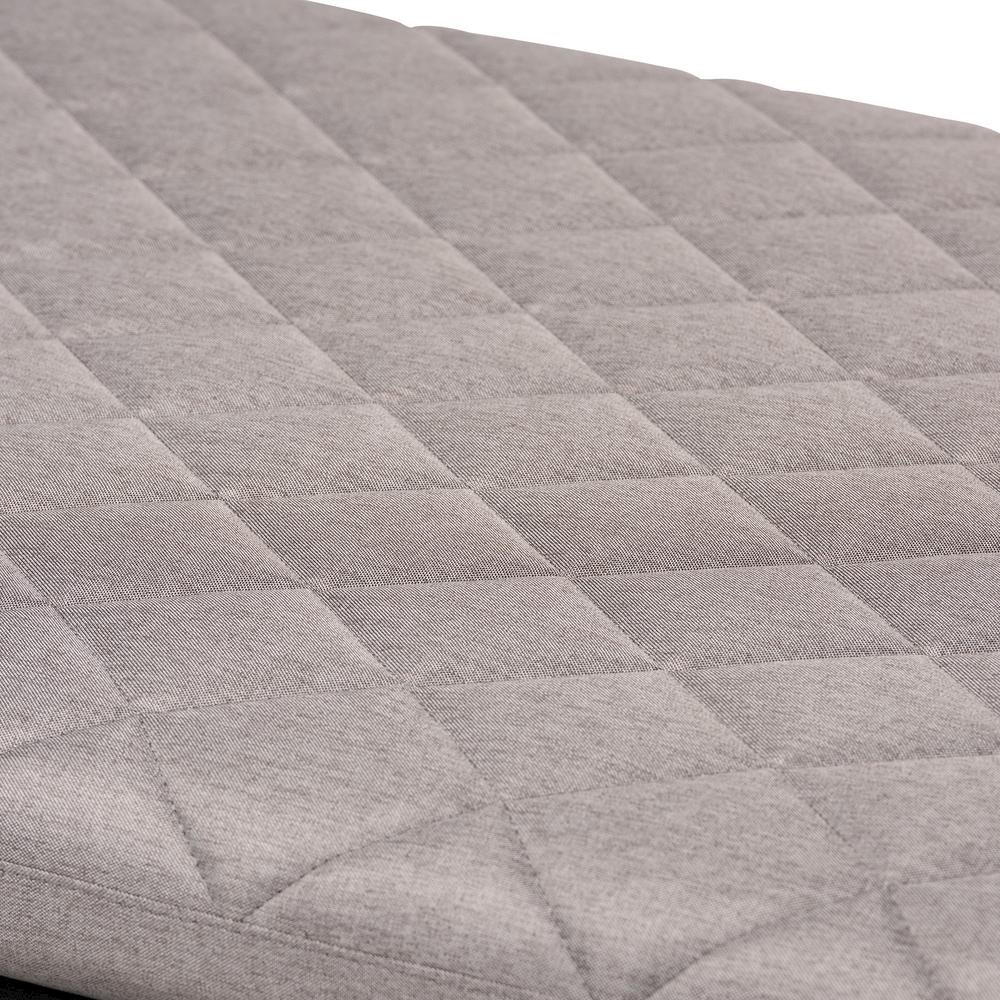 Two-Tone Grey Fabric Upholstered Walnut Finished Wood Daybed