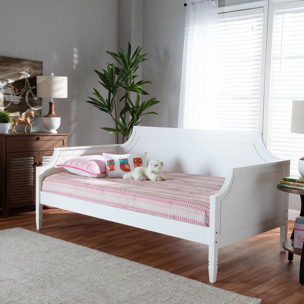 Mariana Classic and Traditional White Finished Wood Twin Size Daybed