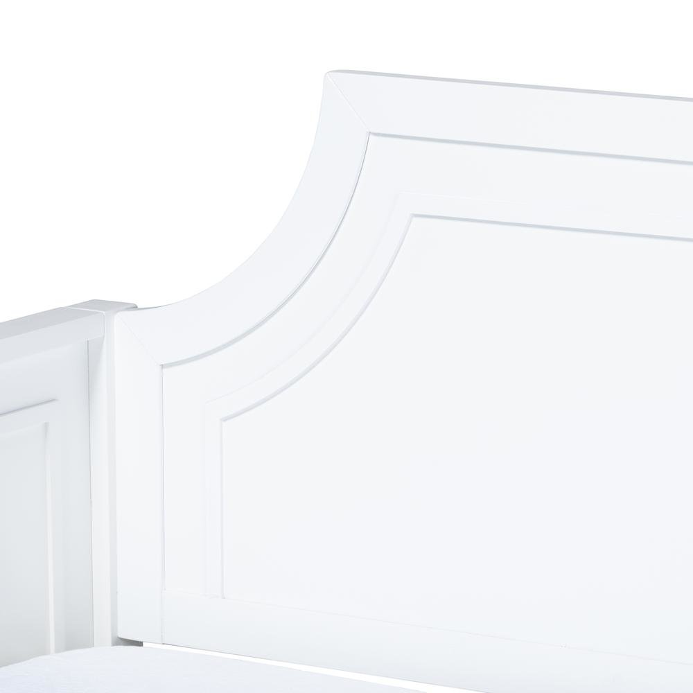 Traditional White Finished Wood Twin Size Daybed with Trundle