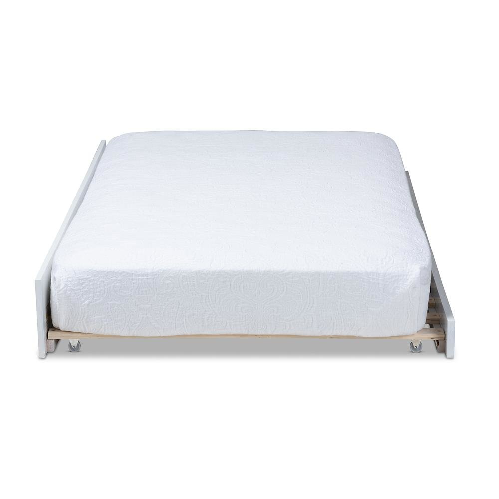 Mariana Classic and Traditional White Finished Wood Twin Size Trundle