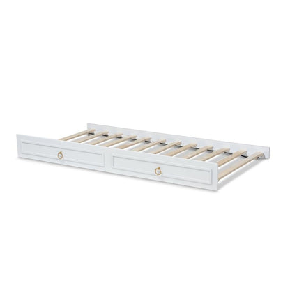 Mariana Classic and Traditional White Finished Wood Twin Size Trundle