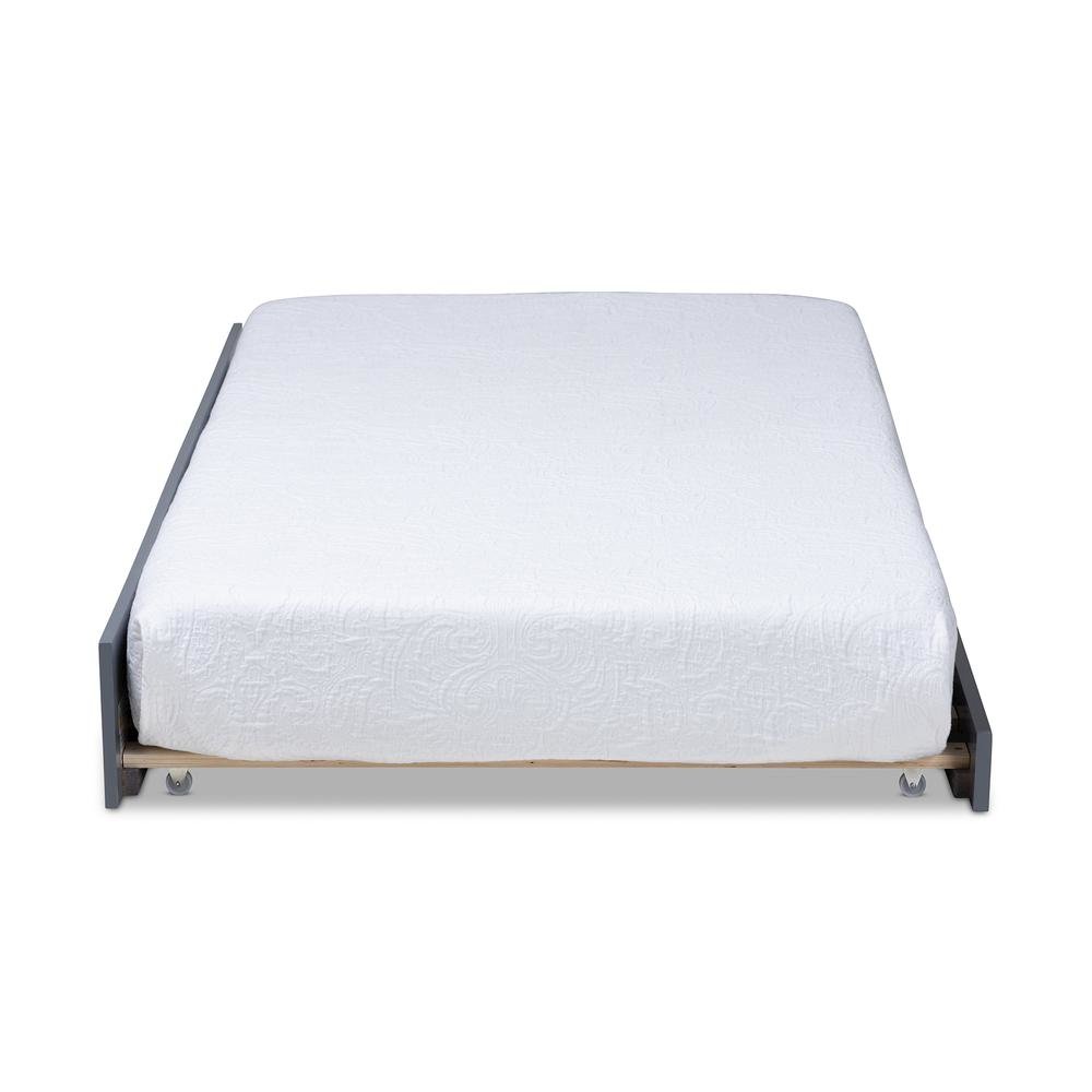 Mariana Classic and Traditional Grey Finished Wood Twin Size Trundle
