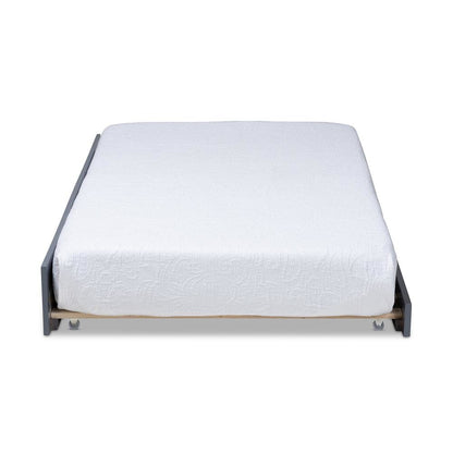 Mariana Classic and Traditional Grey Finished Wood Twin Size Trundle