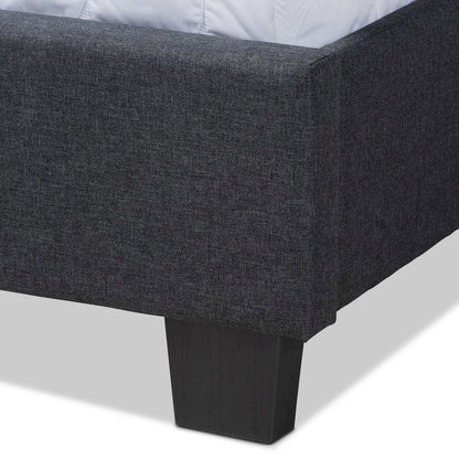 Ansa Modern and Contemporary Dark Grey Fabric Upholstered Full Size Bed