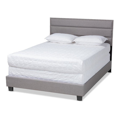 Baxton Studio Ansa Modern and Contemporary Grey Fabric Upholstered Full Size Bed