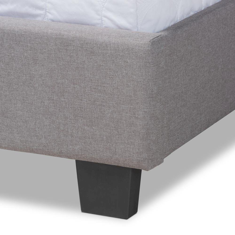 Baxton Studio Ansa Modern and Contemporary Grey Fabric Upholstered Full Size Bed