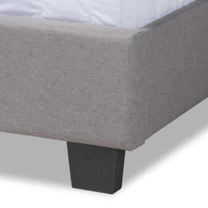 Baxton Studio Ansa Modern and Contemporary Grey Fabric Upholstered Full Size Bed