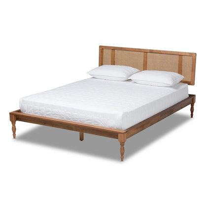 Synthetic Rattan Full Size Platform Bed