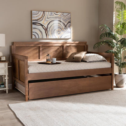 Synthetic Rattan Daybed with Trundle