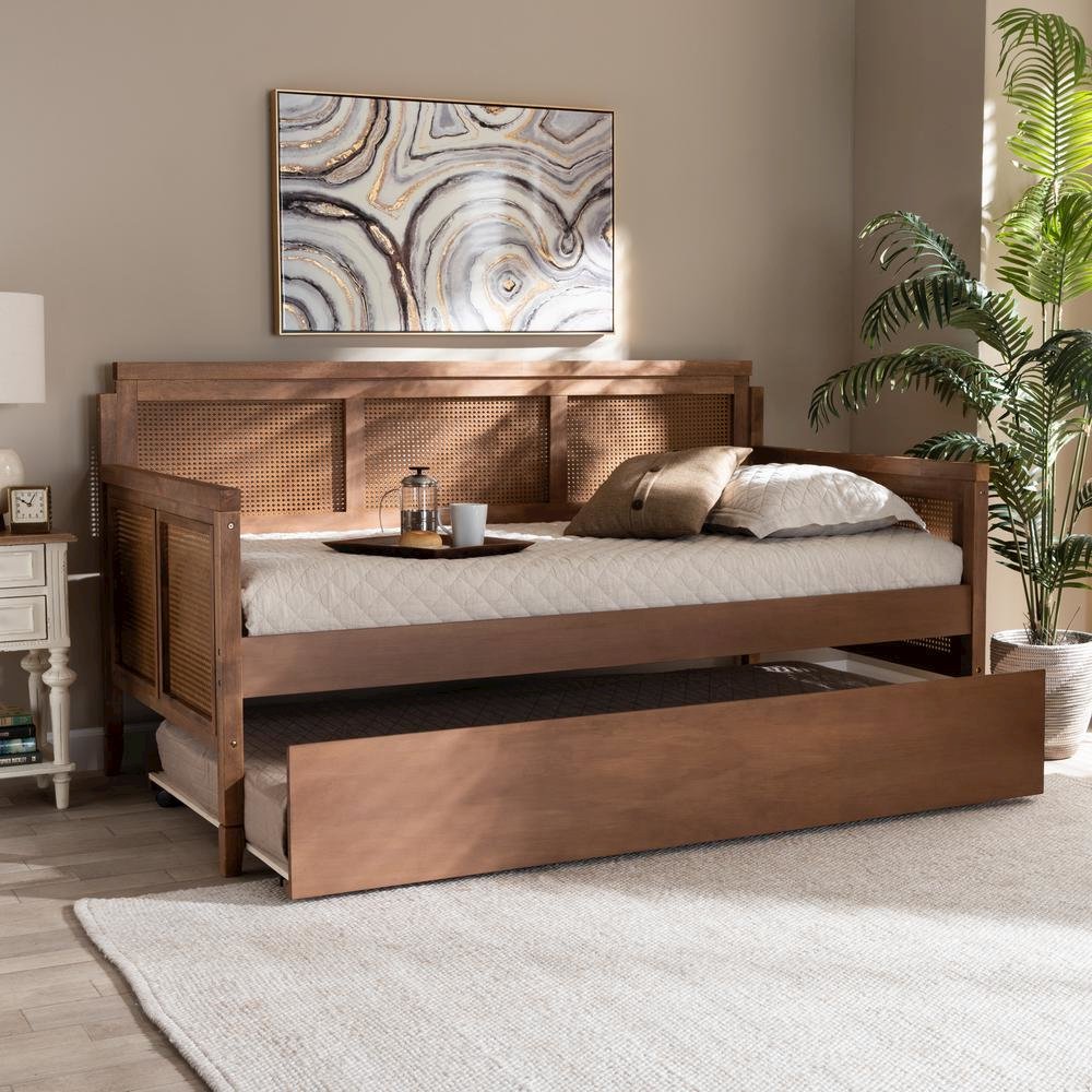 Synthetic Rattan Daybed with Trundle