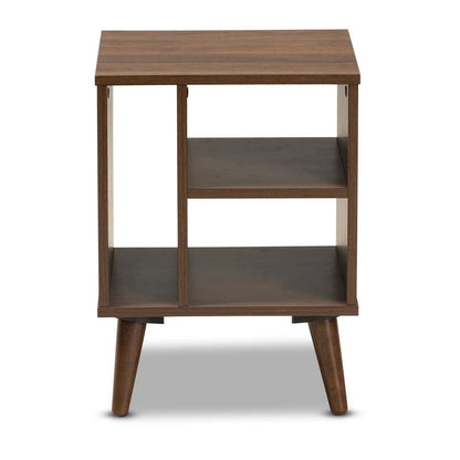 Baxton Studio Sami Mid-Century Modern Walnut Finished Wood End Table